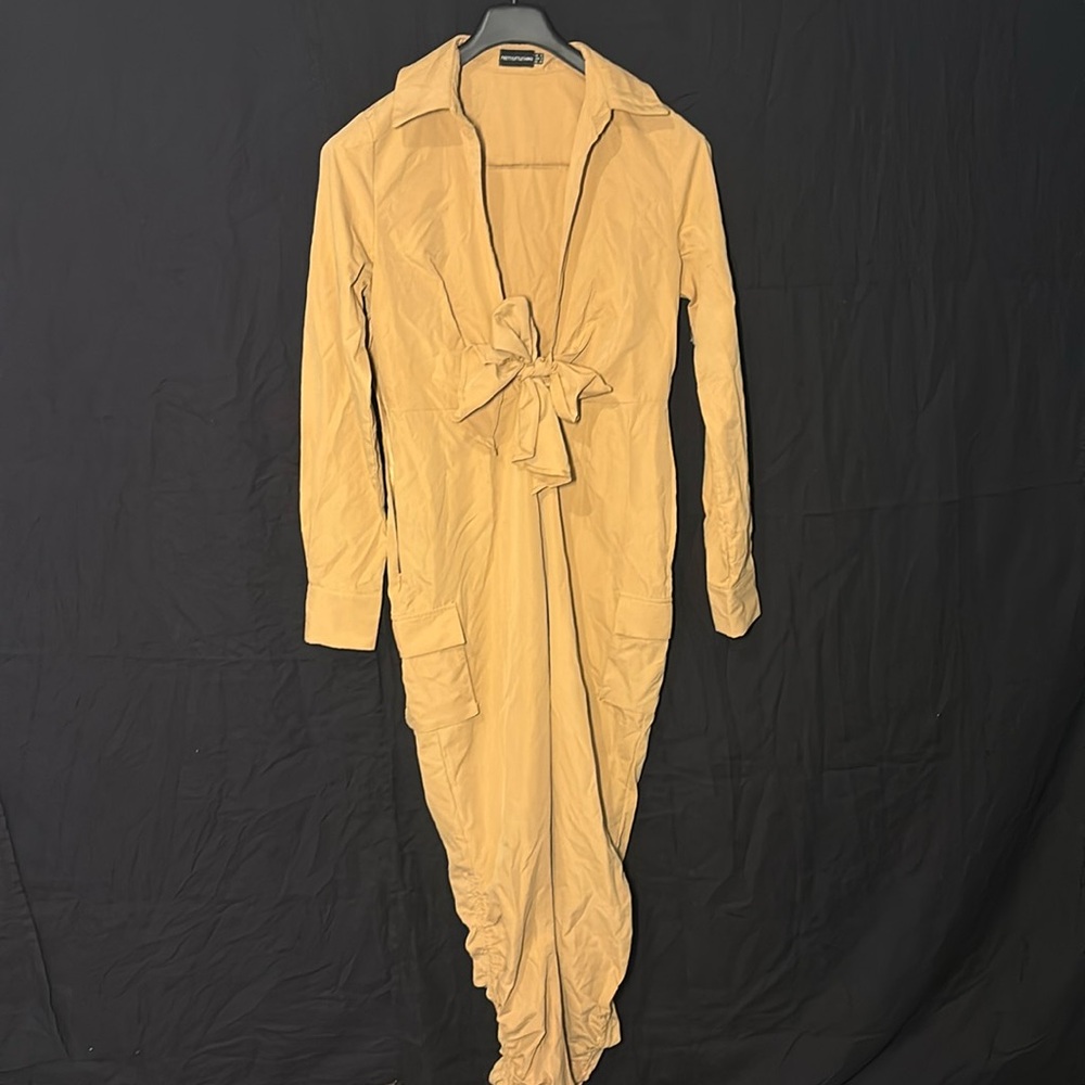 Pretty Little Thing Tan Jumpsuit